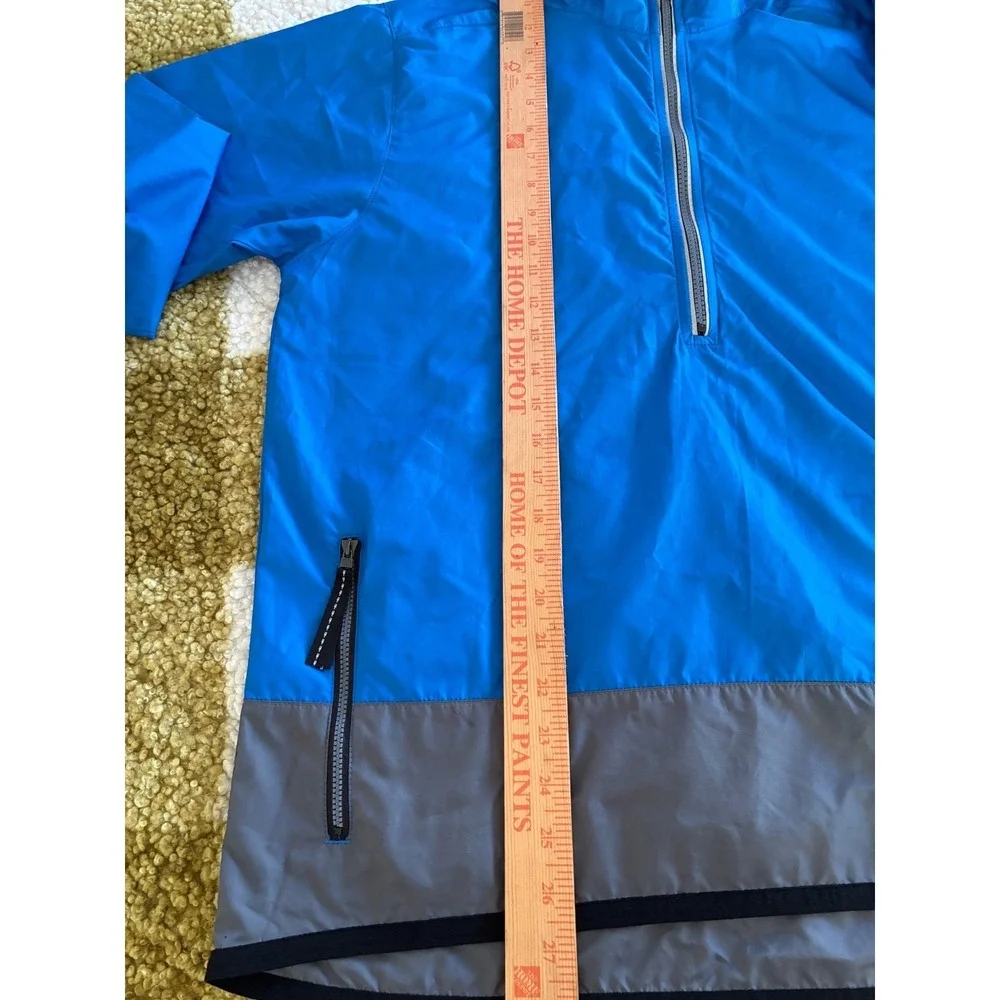 Nike Running Half Zip Windbreaker Blue Grey Colorblock Mens Large L‎ 12-14